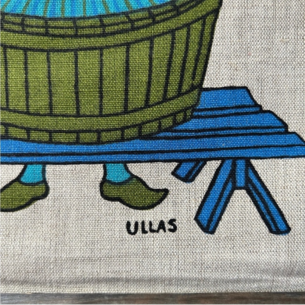 Vintage Mid-Century Swedish Scandinavian Folk Art Textile Wall Hanging by Ullas - Picture 8 of 8